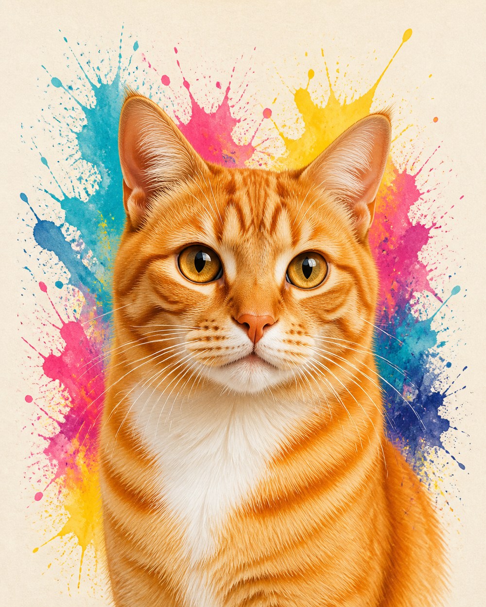 Portrait of a ginger tabby cat